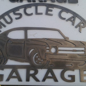 Muscle Car Garage Metal Sign Art 1971 1972
