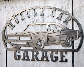 1969 Muscle Car Garage Art Man Cave Sign