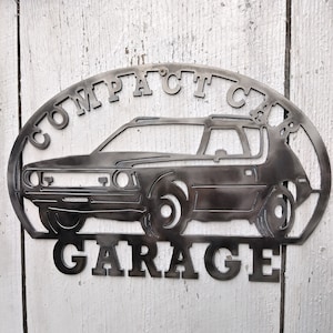 1970 1971 1972 1973 1974 1975 1976 American Compact Car Garage Metal Sign Art