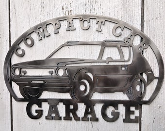 1970 1971 1972 1973 1974 1975 1976 American Compact Car Garage Metal Sign Art