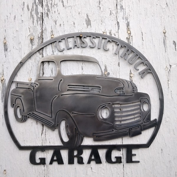 1948 1949 1950 Classic Truck Garage Metal Sign Art