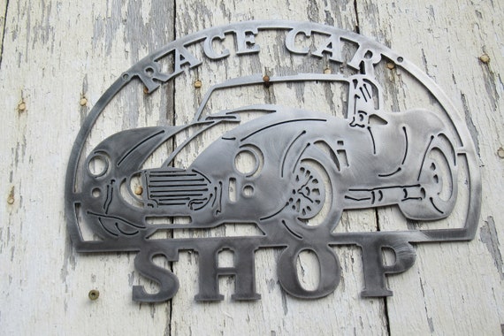 Race Car Shop Hot Rod Metal Man Cave Sign 1963 1964 1965 Race | Etsy