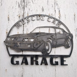 Muscle Car Garage Metal Man Cave Sign 1979 1980 1981