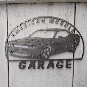 American Muscle Garage Metal Car Sign 2008 2009 2010 2011 2012 2013 2014 2015 2016 2017 2018 2019