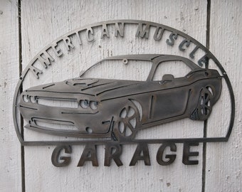 American Muscle Garage Metal Car Sign 2008 2009 2010 2011 2012 2013 2014 2015 2016 2017 2018 2019