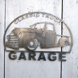 Classic Truck Garage Metal Art Sign 1947 1948 1948 1949 1950 1951 1952 1953 Made of American Steel