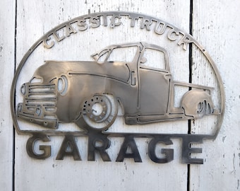 Classic Truck Garage Metal Art Sign 1947 1948 1948 1949 1950 1951 1952 1953 Made of American Steel