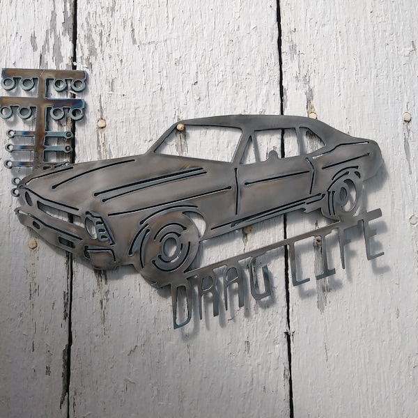 1968 1968 1969 1970 1971 1972 Muscle Car DRAG LIFE Sign