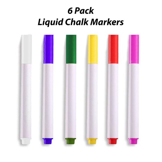 6 Pack Color Liquid Chalk Dry Erase Marker Pens by Precision Etsy