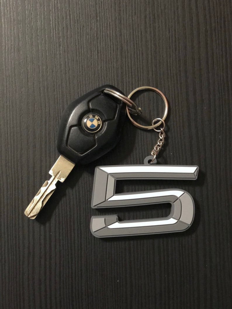 Number 5 PVC Rubber Keychain - Etsy