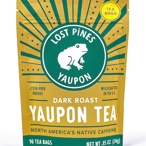 16 tea bags - Dark Roast Yaupon Tea