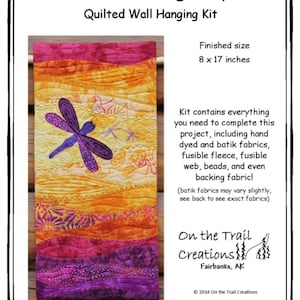 Summer Dragonfly Wall Hanging Quilt Kit - Etsy