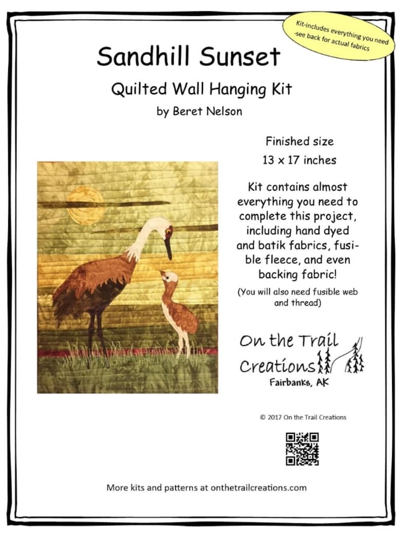 Sandhill Sunset Quilted Wall Hanging Kit Etsy