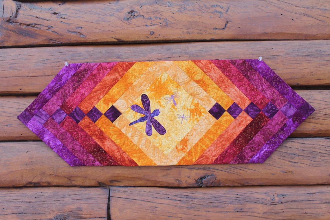 Summer Dragonfly Table Runner Quilt Kit - Etsy