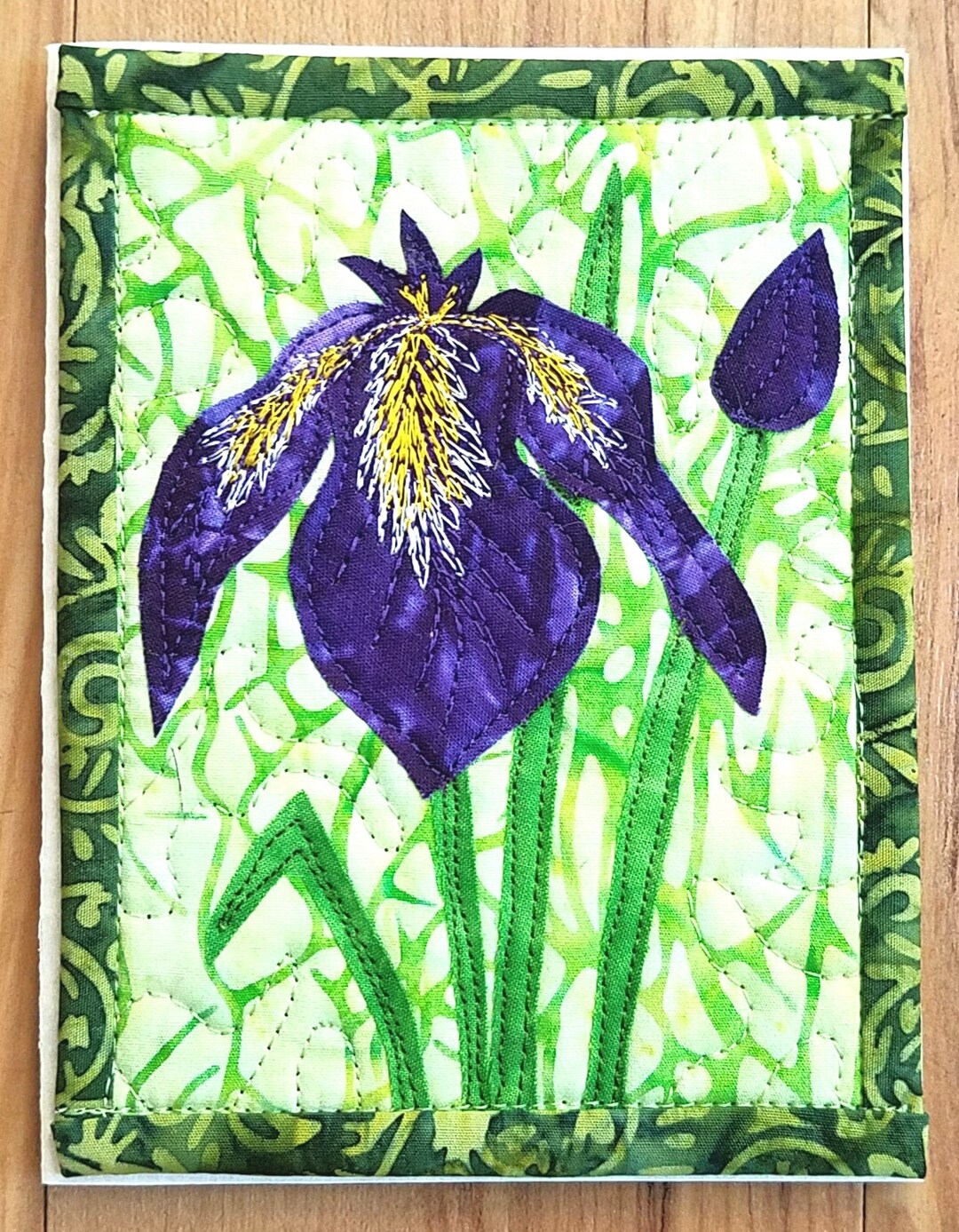 Wild Iris Quilted Greeting Card Kit - Etsy