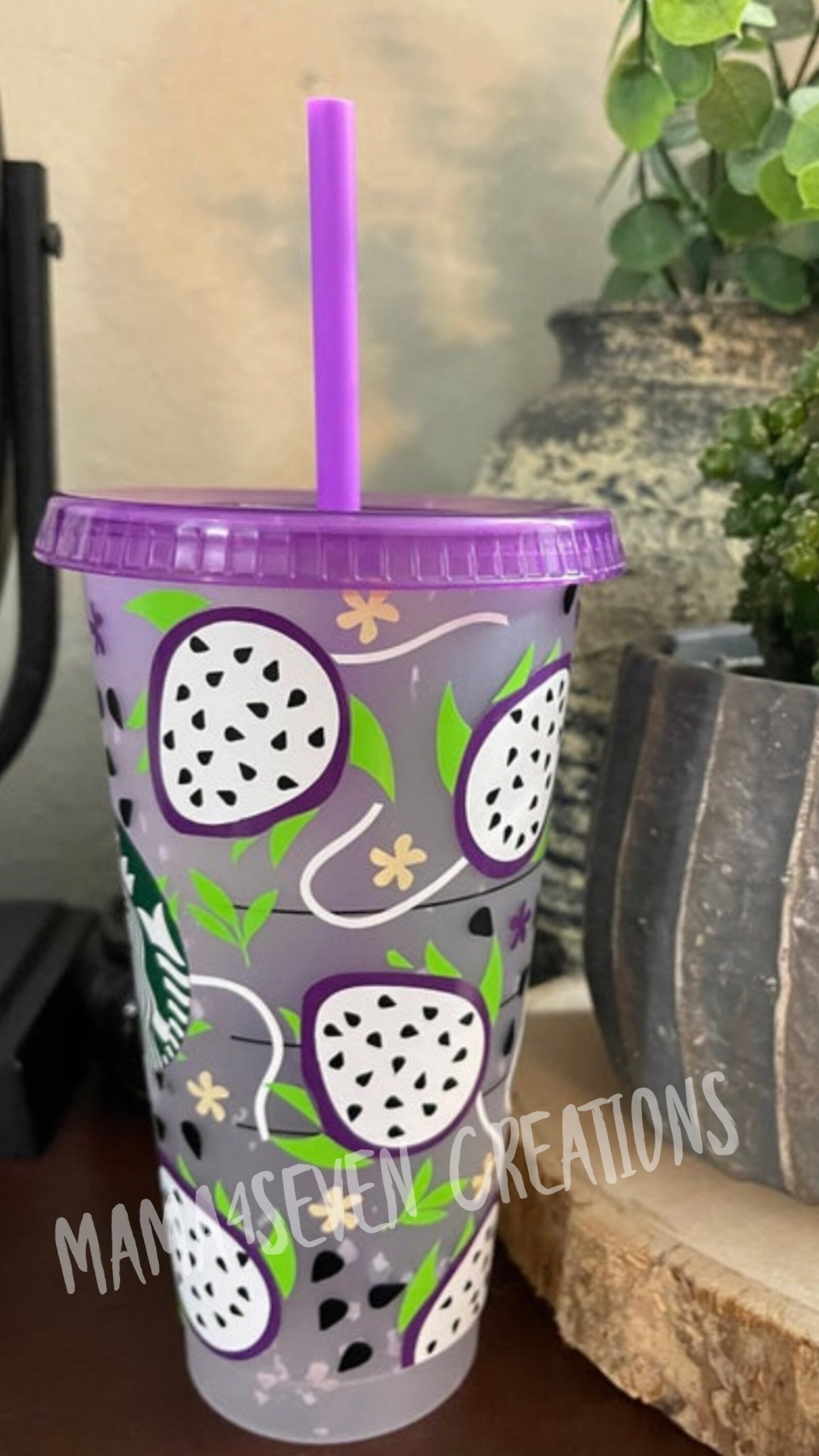 Starbucks tumbler / dragon fruit Starbucks cup / dragon fruit Etsy