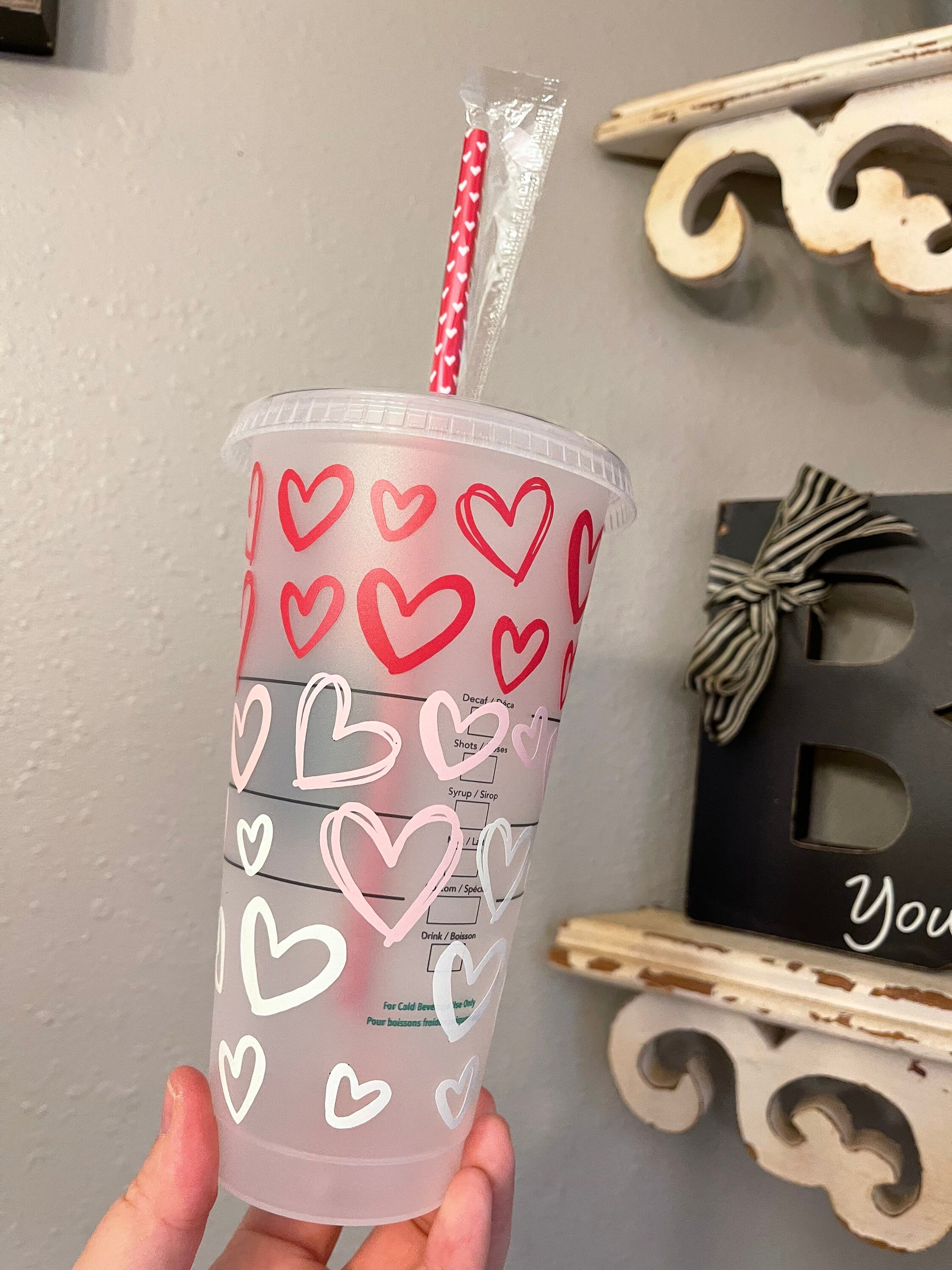 Valentine's Day Starbucks Cup Valentine's Etsy