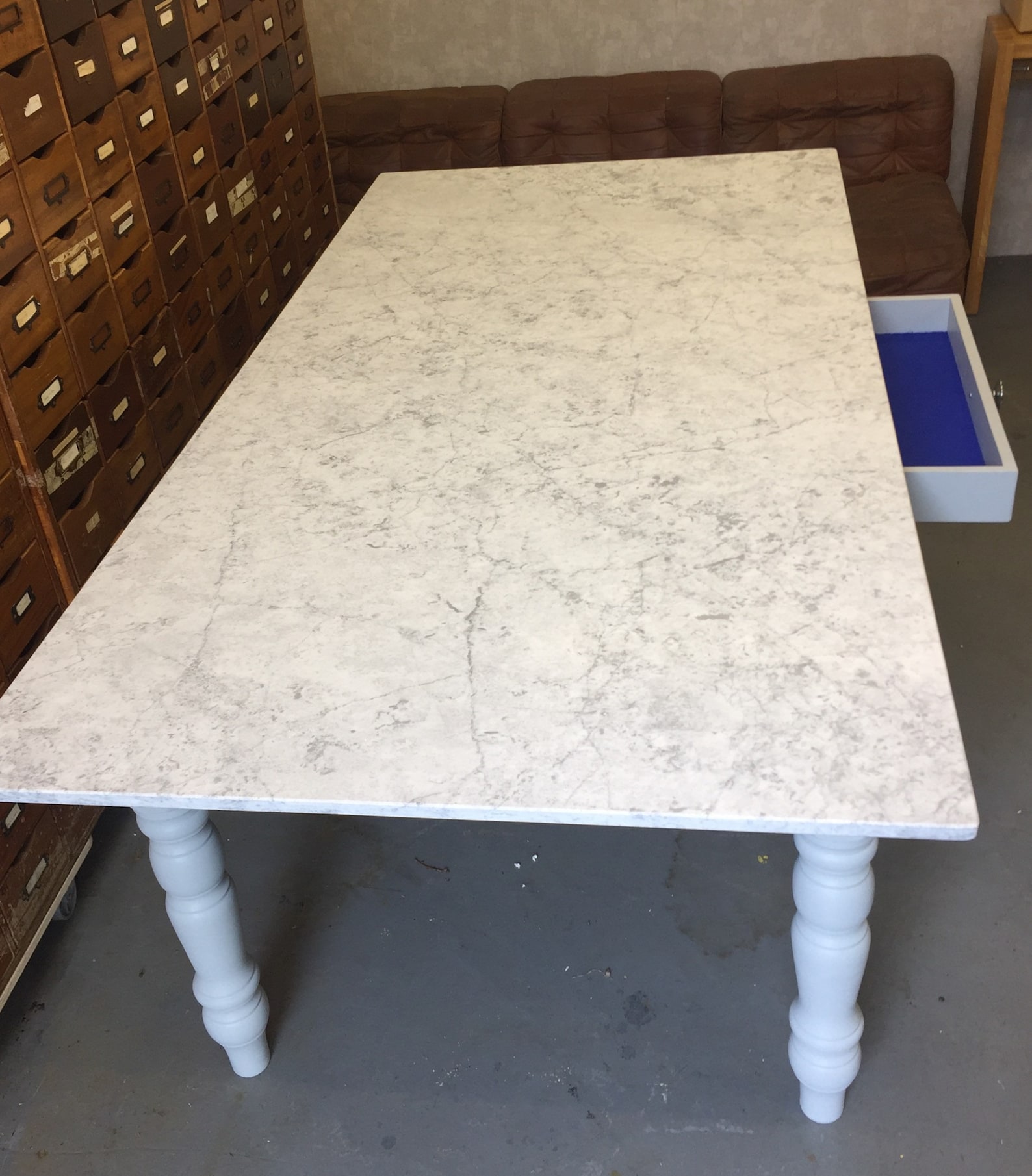 Marble Top Kitchen/dining Farmhouse Table 2m X 1m. Black - Etsy UK