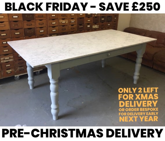 Marble Top Kitchen Dining Farmhouse Table 2m X 1m Black Uk Marble Top Kitchen Dining Farmhouse, Marble Top Farmhouse Dining Table