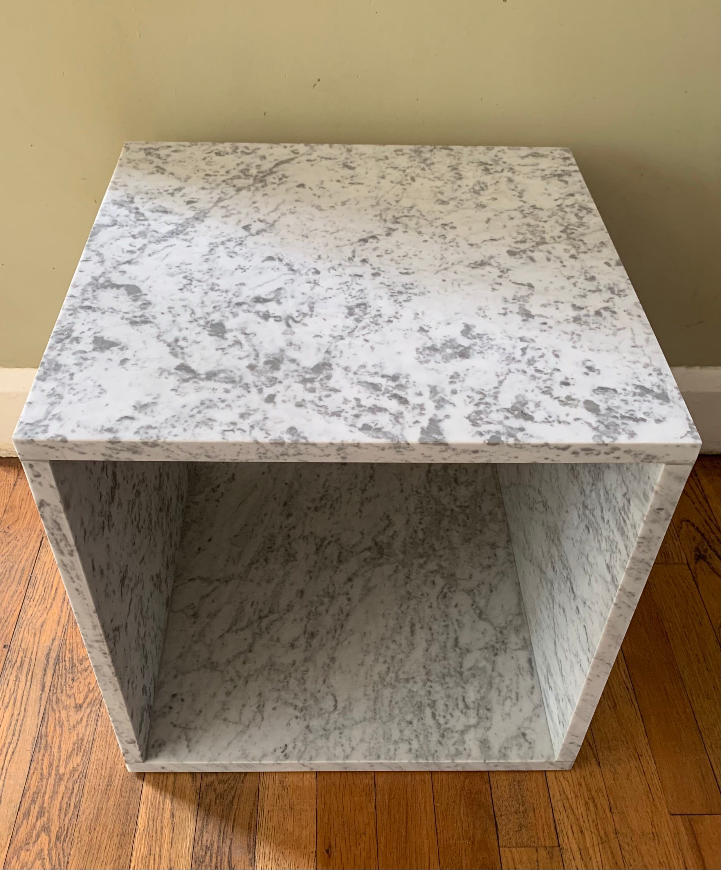 Marble Side Table Open Cube, Coffee Table, Bedside Table, Bathroom Furniture, Garden Table Etsy UK
