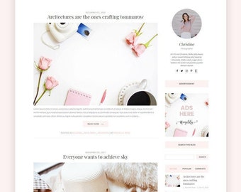 Blogger Template Responsive, Blogger Template blog "Daisy Blogger Template" - Customizable Clean Design Blogger Theme