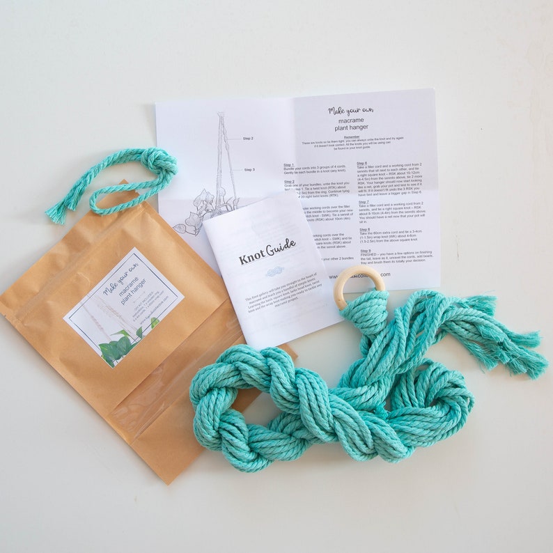 Plant Hanger Natural Create Your Own Make Your Own Hanger DIY MACRAME Plant Hanger Kit