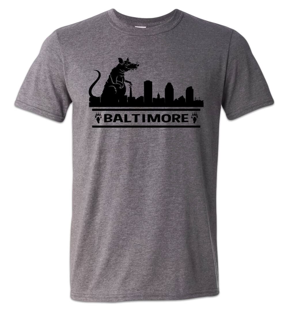 Discover Baltimore Rat City Skyline T Shirt Meme Trump Quote Election Funny 2020 MAGA Rodent Infested Capital