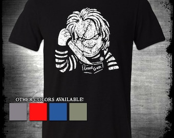 Chucky Shirt Good Guy Doll Friends Til The End Wanna Play Retro Horror Movie Shirt Killing It Charles Lee Ray Classic Halloween T-Shirts