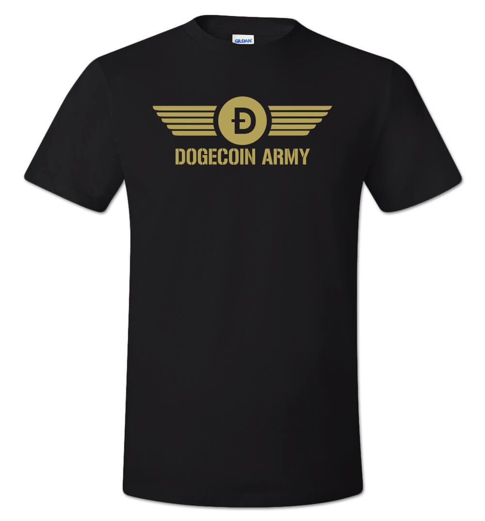 Discover Dogecoin Army T-Shirt - To The Moon Crypto Meme Space Design