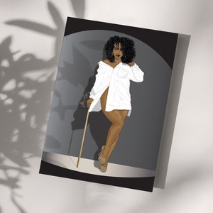 Biglietto d'auguri Ebony Queen, biglietti d'auguri afroamericani, biglietto Sultry Sista.