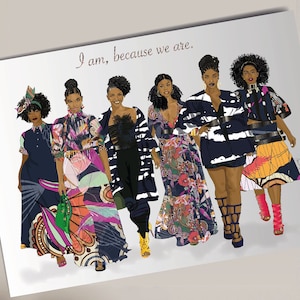 I Am, We Are Greeting Card, Sisterhood Card