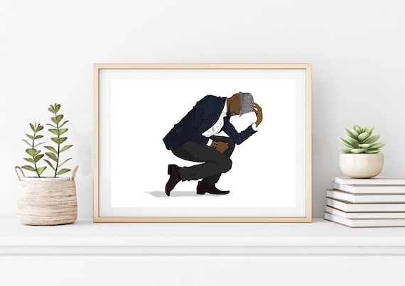 Black Male Art Print: Stylish Ethnic Sketch, Unframed A4 Poster
