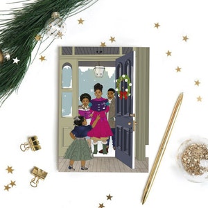 A Christmas Carol Singing Children, Cute Christmas Card,