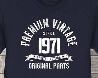 Premium Vintage Seit 1971, 51. Geburtstag Geschenke für Männer, 51. Geburtstag Geschenk, 51. Geburtstag Tshirt, Geschenk für 51. Geburtstag Party Geburtstag