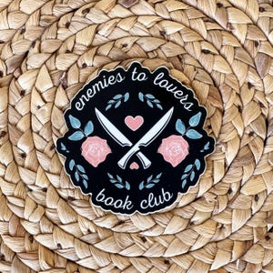 Vinyl Stickers | Enemies to Lovers Book Club | Reading