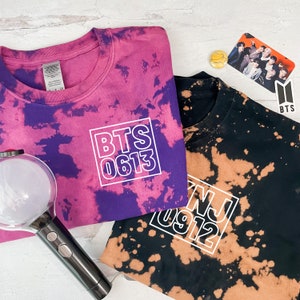 BTS | Cotton Shirt | Individual Members | Group | Unisex | Short-sleeve | Reverse tie-dye