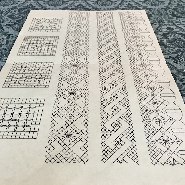 7 Bobbin Lace Patterns/ Patrones de Mundillo