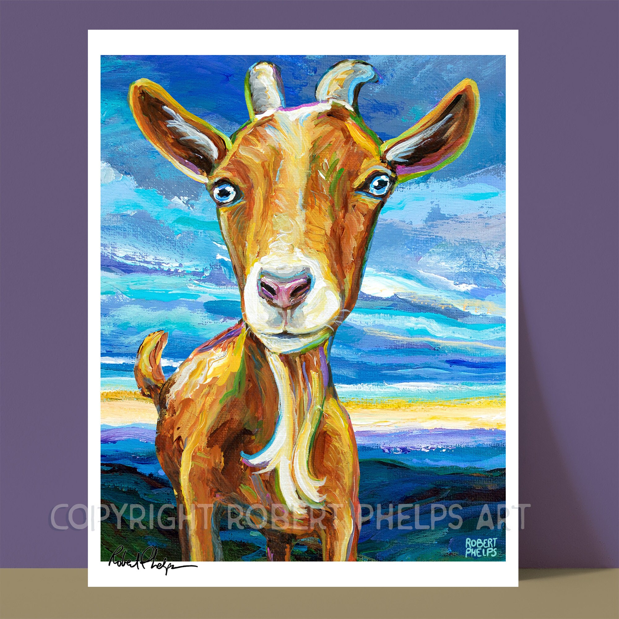 Goat Art Print Nursery Wall Art Goat Wall Art Nursery Etsy
