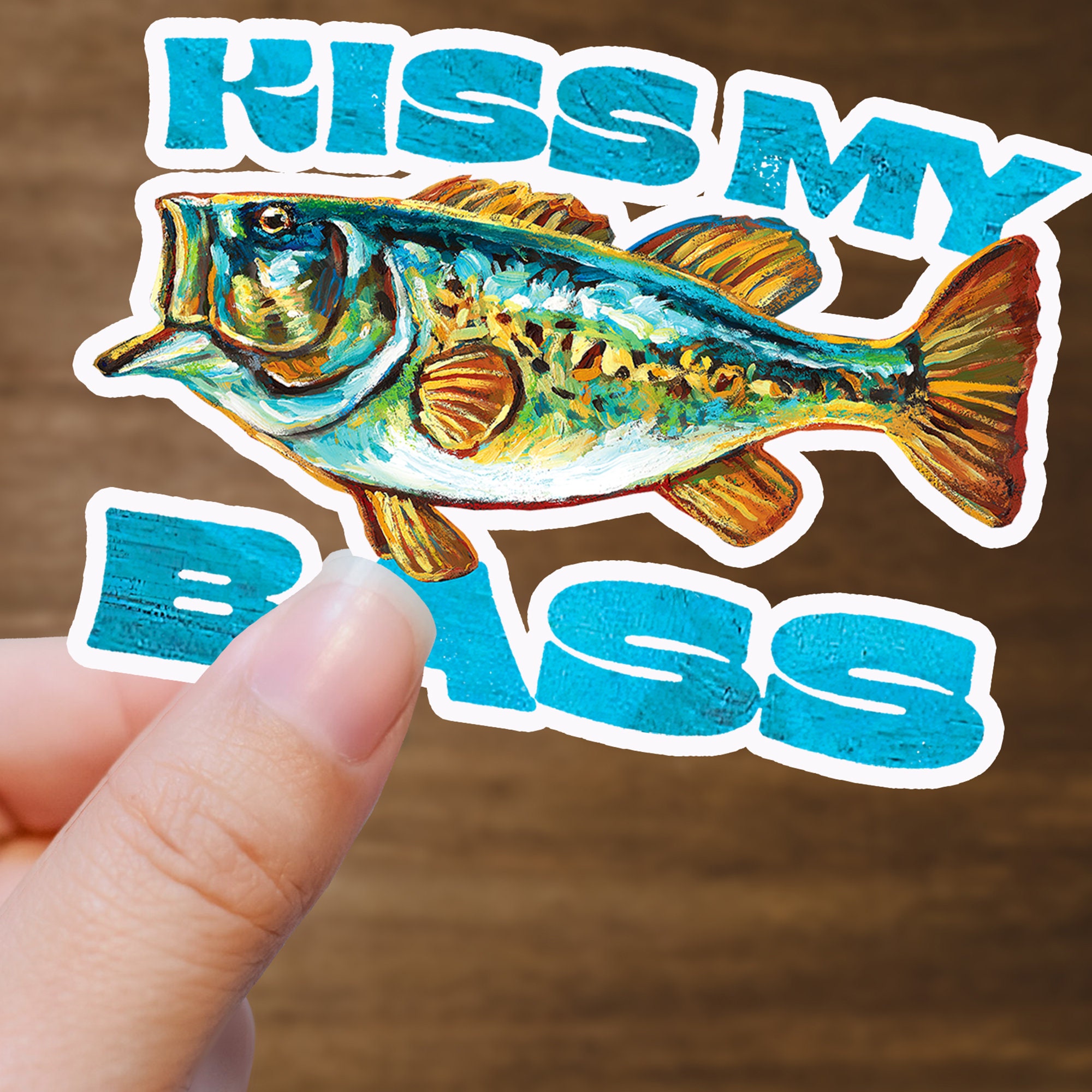 Funny Fishing Sticker, Kiss My Bass Decal, Tacklebox Stickers, Funny Fish  Meme, Funny Fishing Decal, Bass Fishing Gift, Funny Fishing Decals