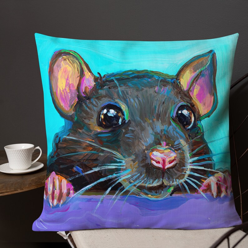 Cute Rat Throw Pillow
