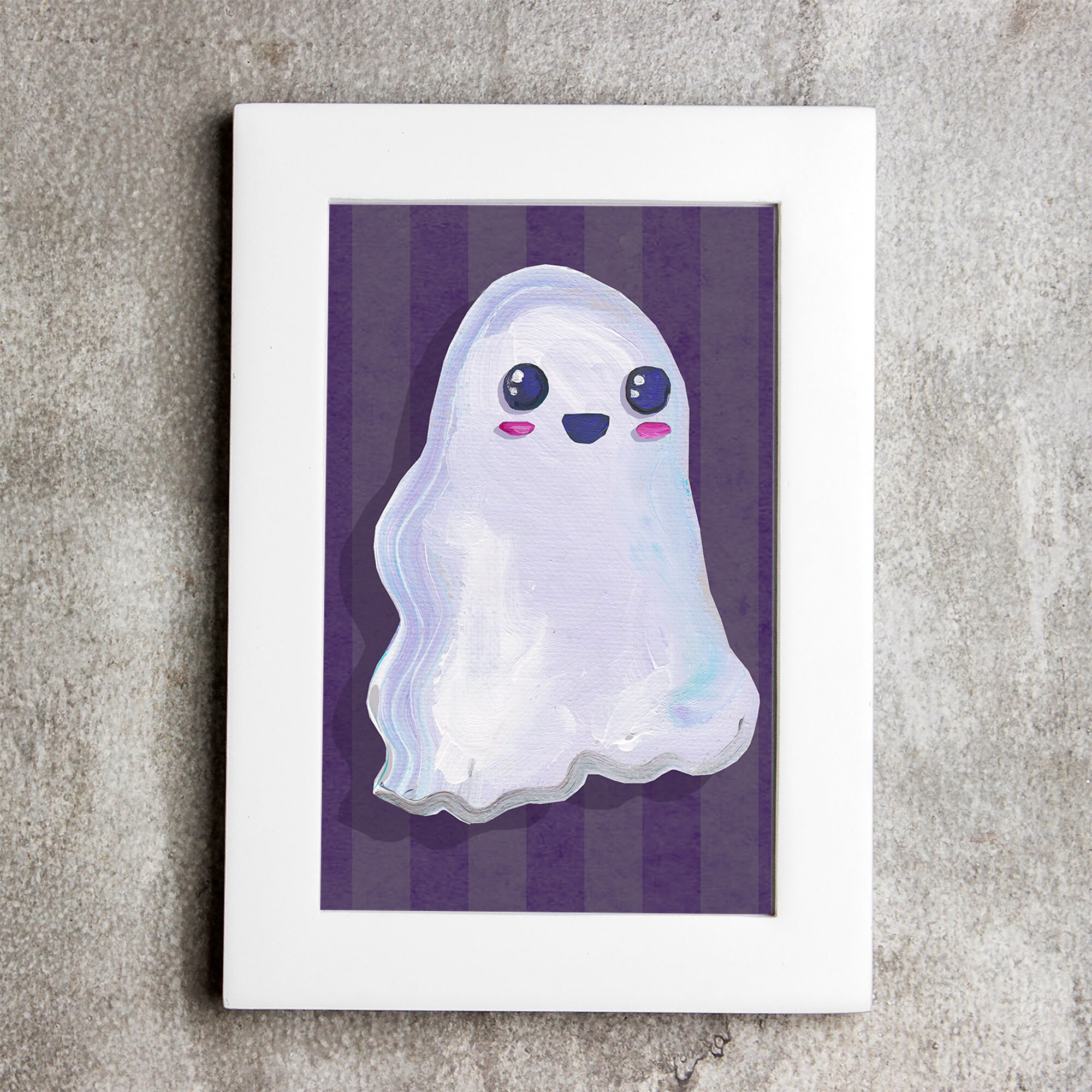 Kawaii Ghost Art Cute Ghost Art Ghost Prints Goth Wall | Etsy