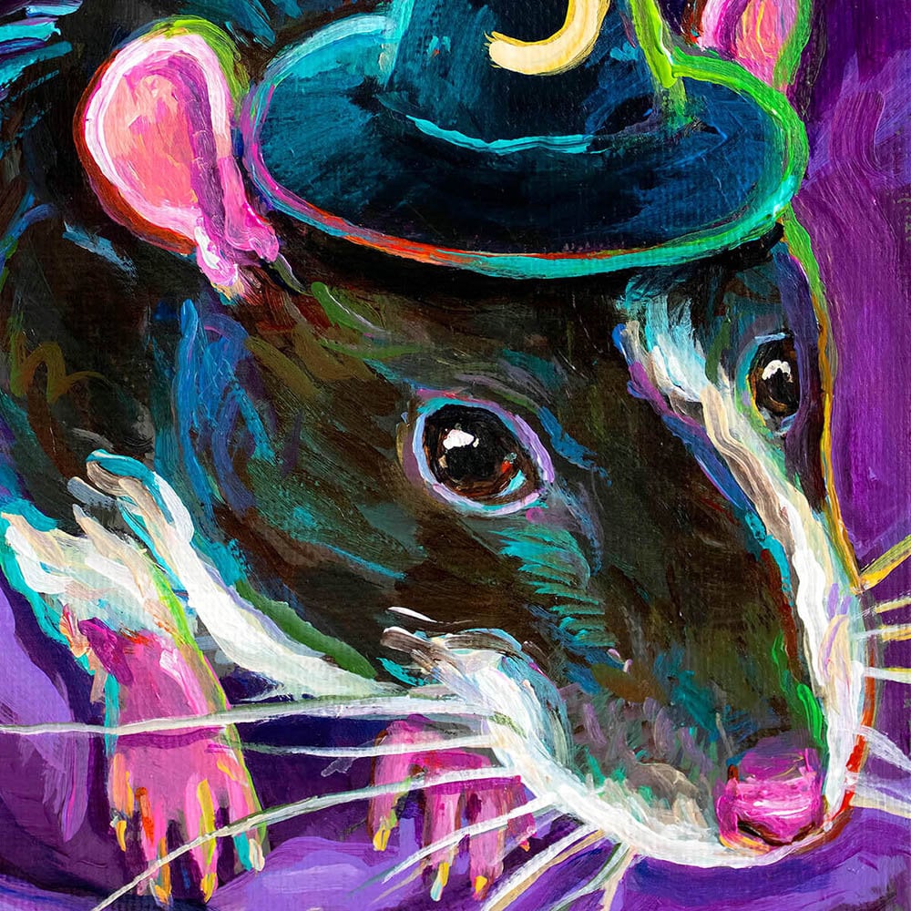 Rat Art Print - Spooky Goth Wall Decor, Cute Halloween Pastel Goth Gift ...
