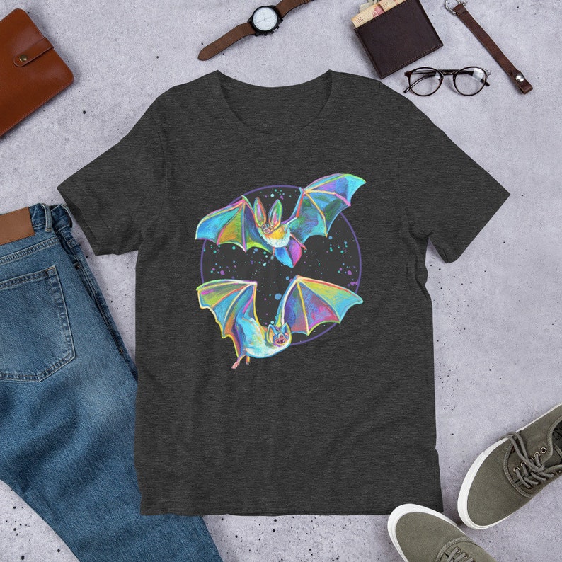 Plus Size Pastel Bat Unisex Shirt, 2XL T shirt, 3XL T Shirt, 4 XL T shirt