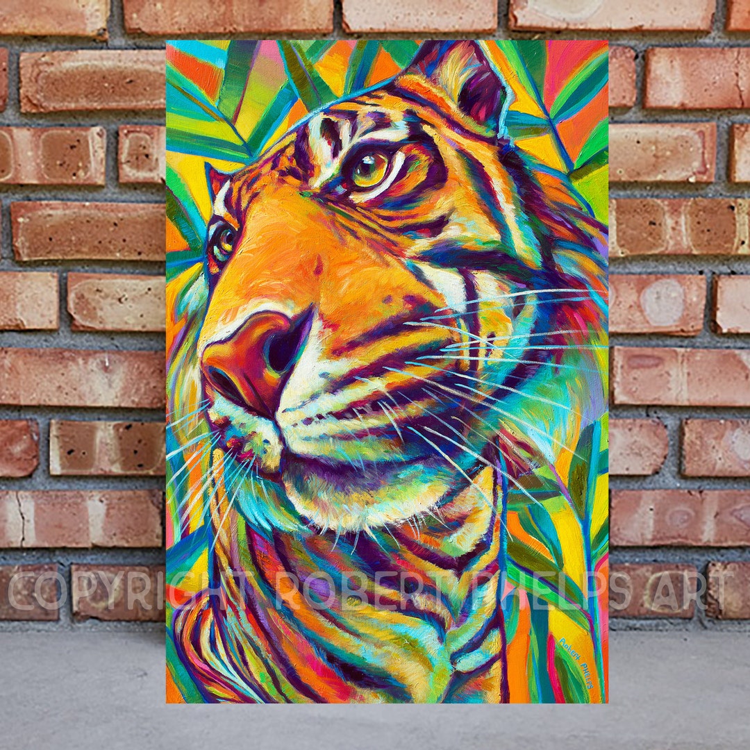 Large Tiger Art Print, Year of the Tiger, Chinese New Year, Tiger Wall Art, Tiger Lover Gift