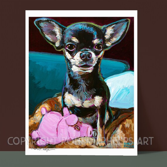 Colorful chihuahua painting sale
