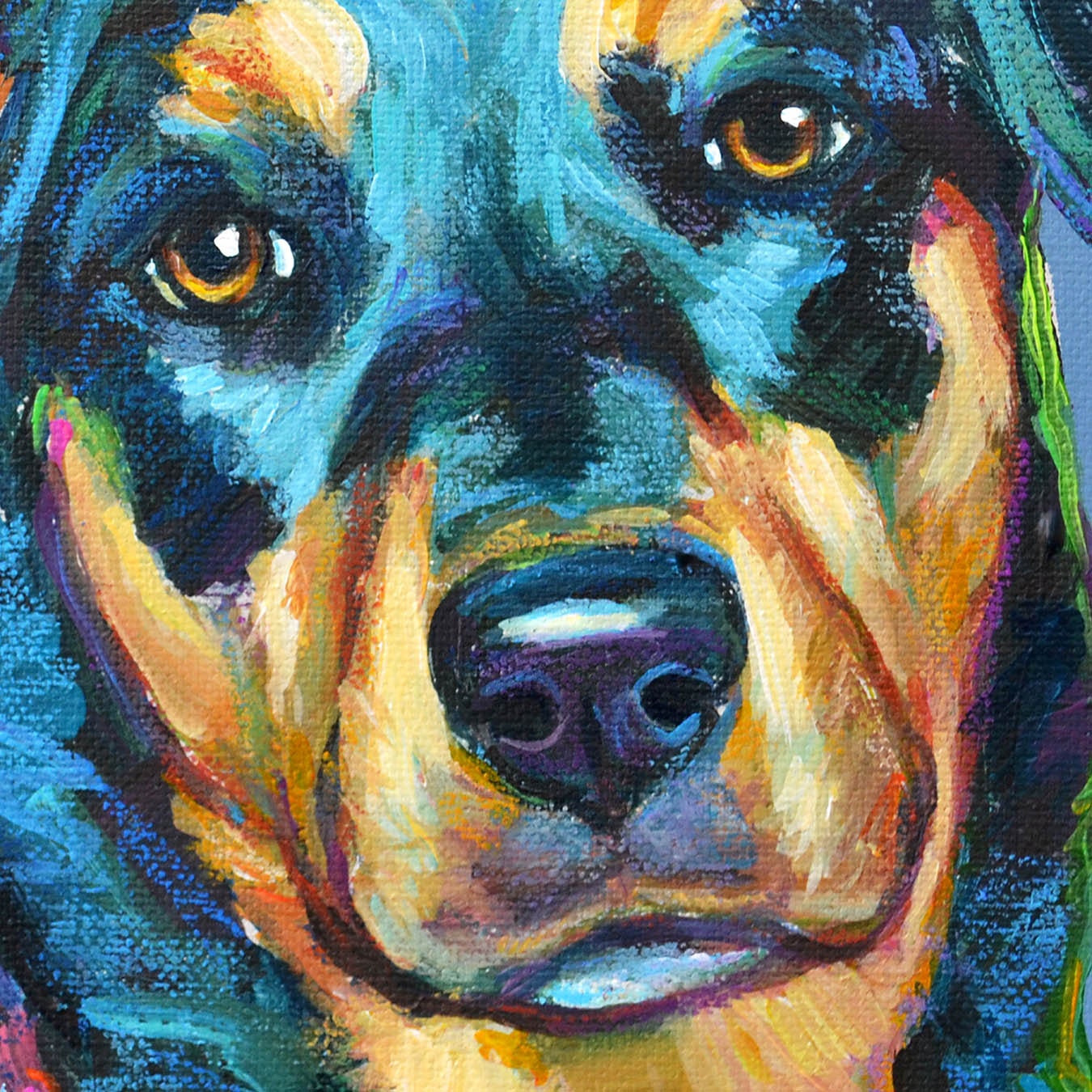 Art. 8.5 by 11 Rottweiler Art Print. Colorful Dog Art Giclee | Etsy