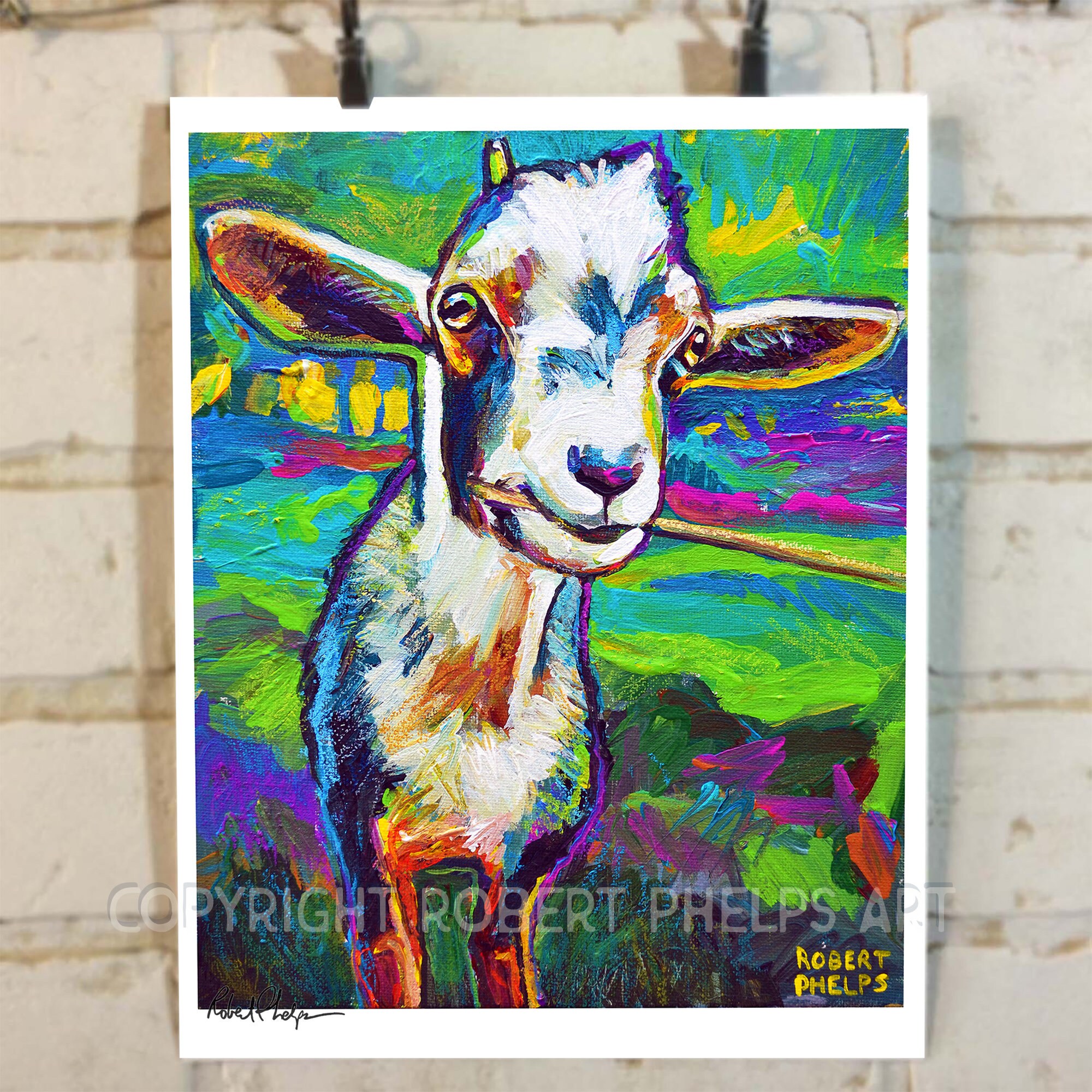 GOAT PAINTING ART Print by Robert Phelps Goats Goat Gift Etsy