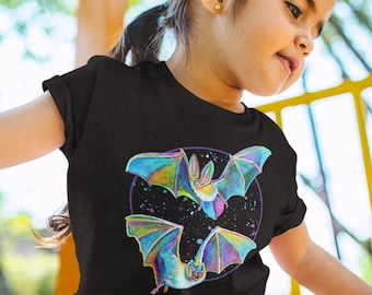 Halloween peuter shirt, Spooky vleermuizen peuter korte mouw Tee, schattig vleermuis T-shirt voor kinderen, Halloween outfit voor kleine kinderen, vleermuis minnaar shirt