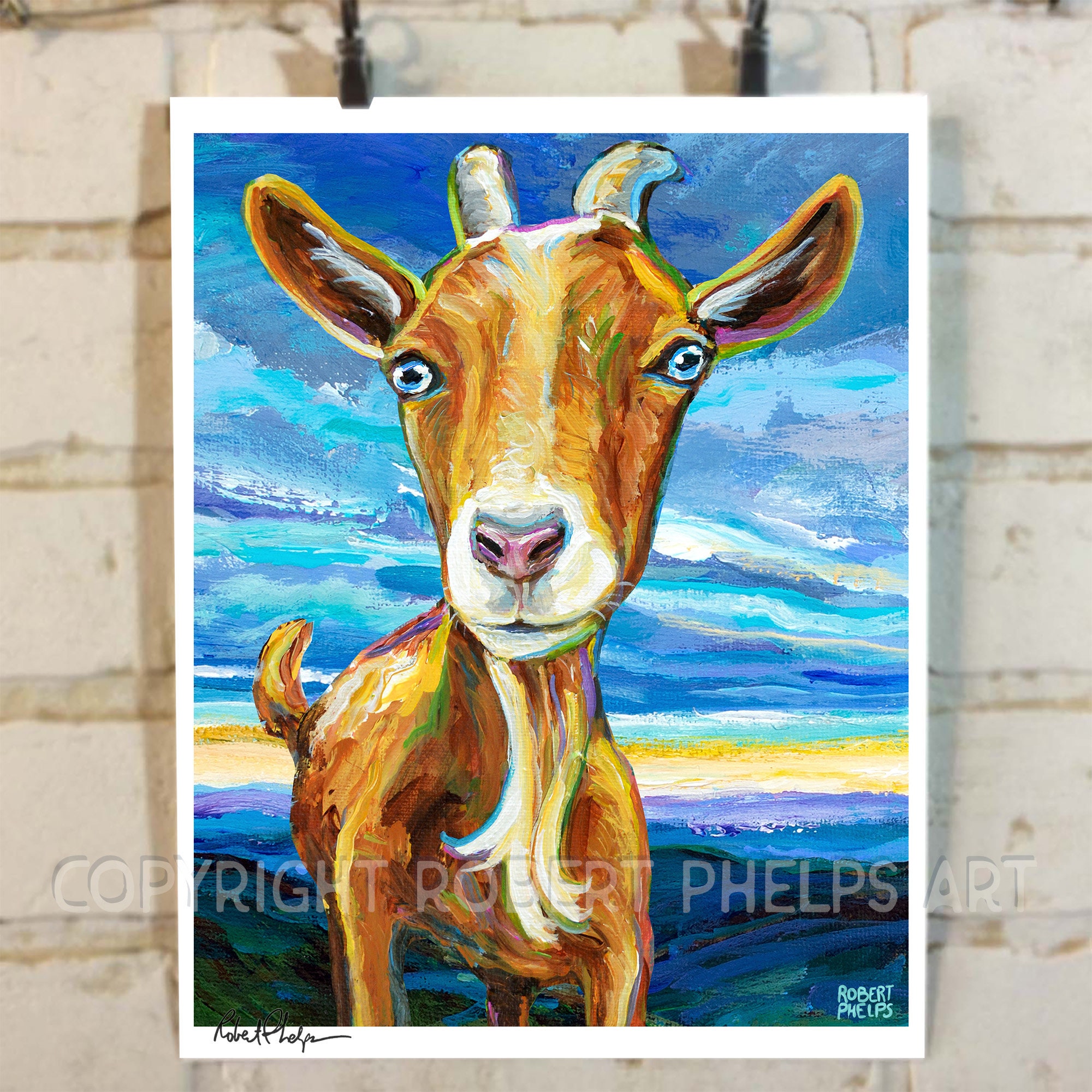Goat Art Print Nursery Wall Art Goat Wall Art Nursery Etsy