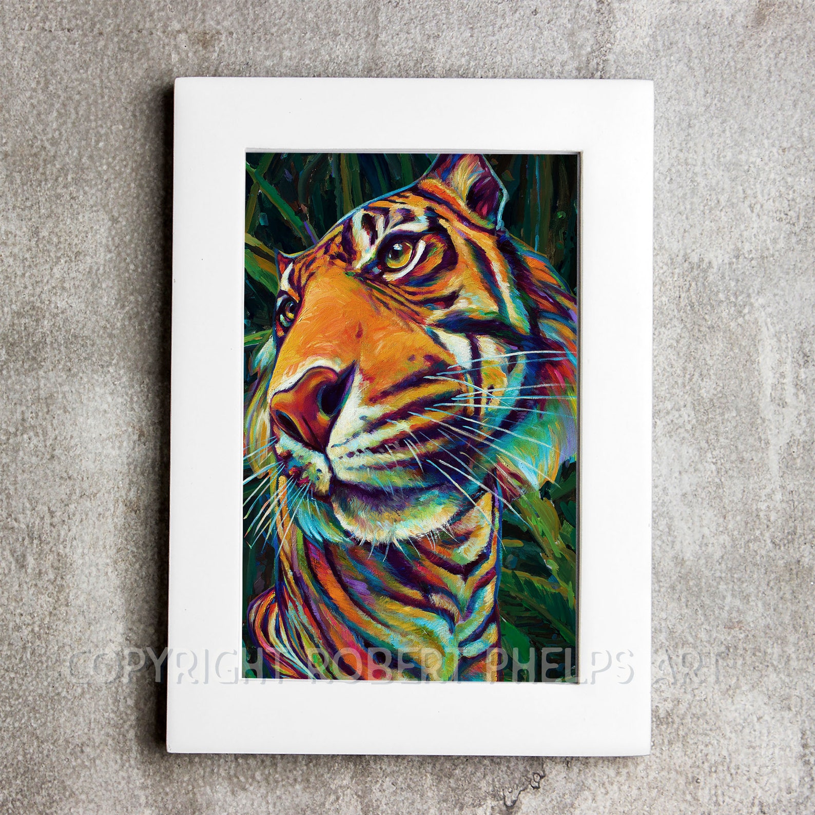 Fine Art. 4x6 Tiger Art Print Colorful Tiger Mini Print - Etsy